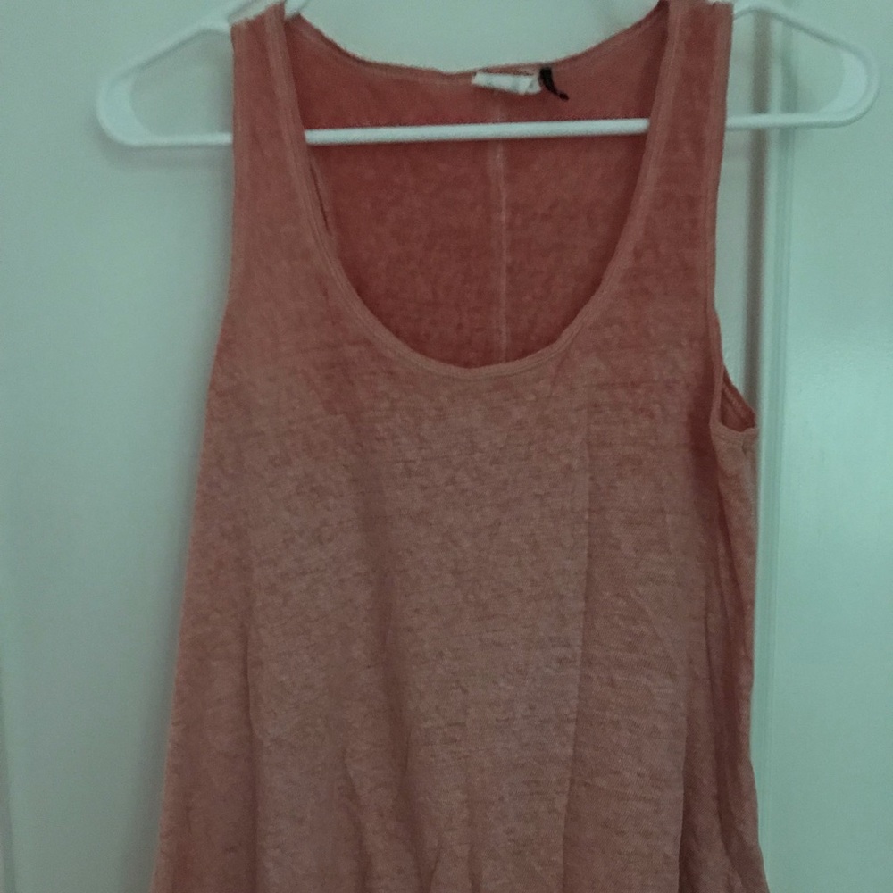 Anthropology pink tank top